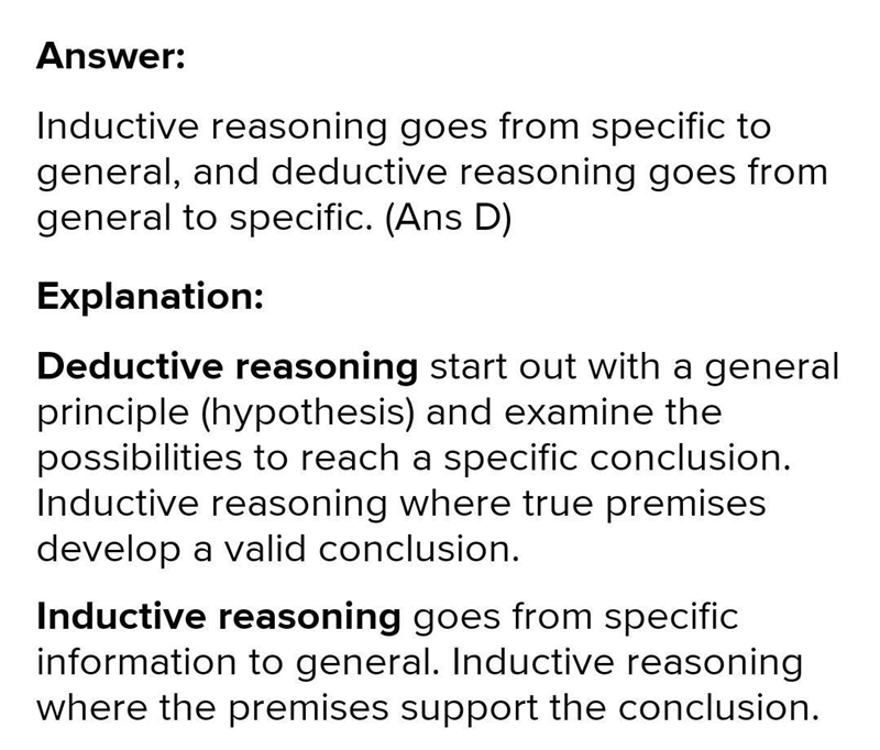 Which of the following best states the difference between inductive reasoning and-example-1