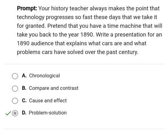 Which organizational style would best fit a piece written in response to this prompt-example-1