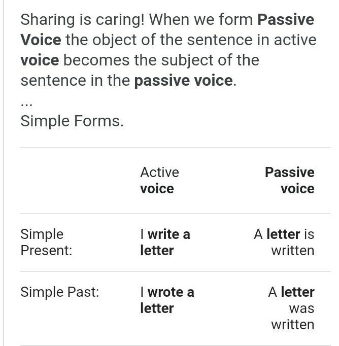 Please write a letter? (into passive voice)​-example-1