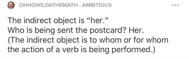 Type your answer and then click or tap Done. What is the indirect object in the sentence-example-1