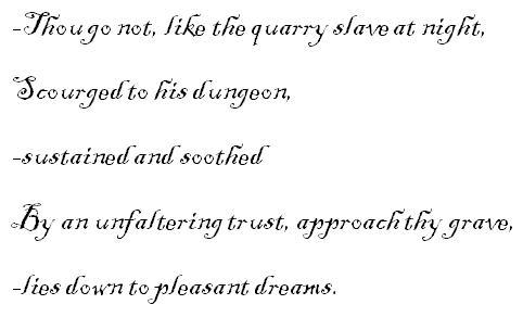 Which three lines in this excerpt from William Cullen Bryant's "Thanatopsis&quot-example-1