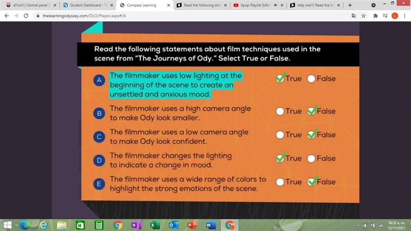 Help me!!!! Read the following statements about film techniques used in the scene-example-1