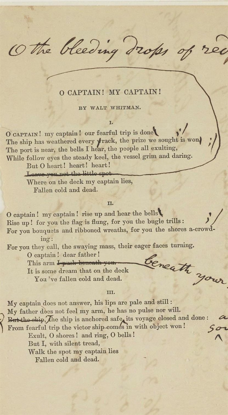 Write a short song inspired by one of Walt Whitman's poems. & state which poem-example-1