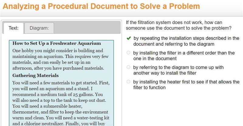 If the filtration system does not work, how can someone use the document to solve-example-1