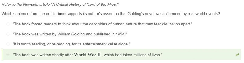 Which sentence from the article best supports its author's assertion that Golding-example-1