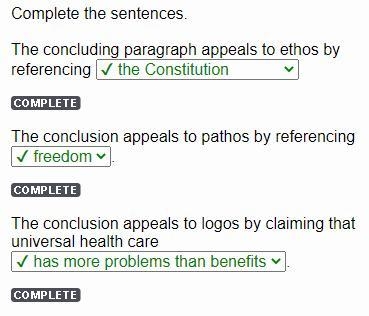 The concluding paragraph appeals to ethos by referencing The conclusion appeals to-example-1