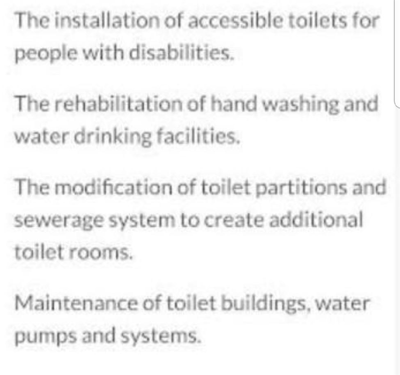 Ways of improving sanitation in the school ​-example-1