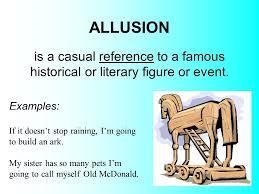 Allusion: A. A situation that appears to be contradictory but after a closer look-example-1