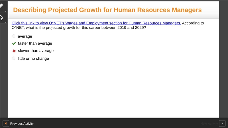 What is the projected growth for this career between 2019 and 2029? faster than average-example-1