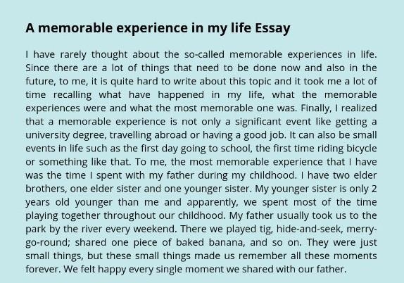 Memorable experience of my life 150 words.​-example-1