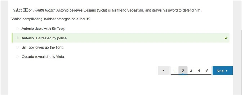 IM tIMeD aH In Act III of Twelfth Night," Antonio believes Cesario (Viola) is-example-1