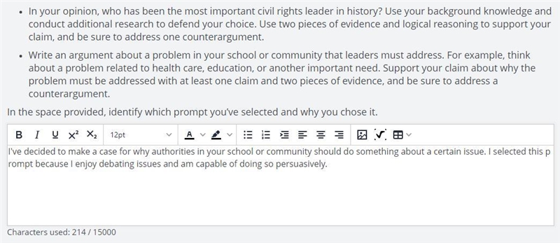 Write an argument about a problem in your school or community that leaders must address-example-1