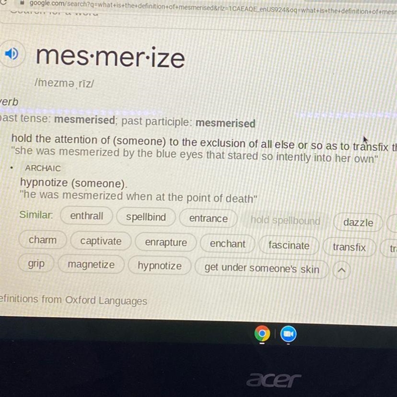 Which words are synonyms for mesmerize? * transform, change, modify alarm, terrify-example-1