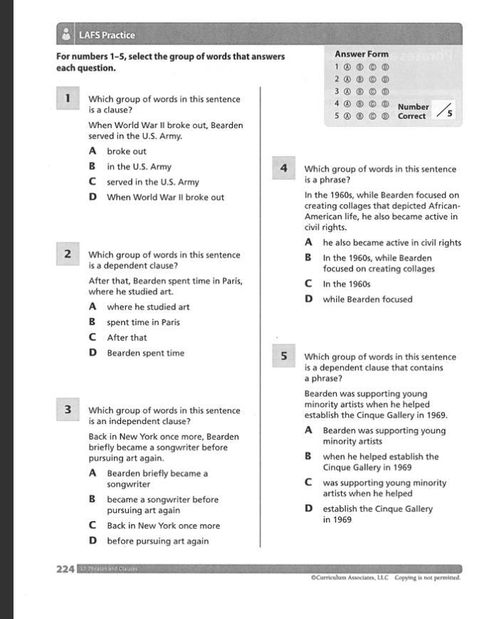 PLEASE HELP!! Lesson 1 Phrases and clauses! Am freaking out!-example-1