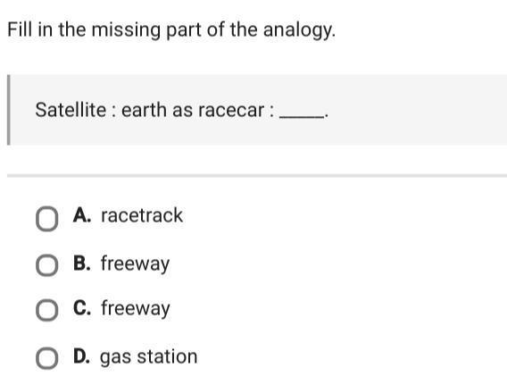 Hello, I need help with English. (analogy)and maybe explain how you got it because-example-1