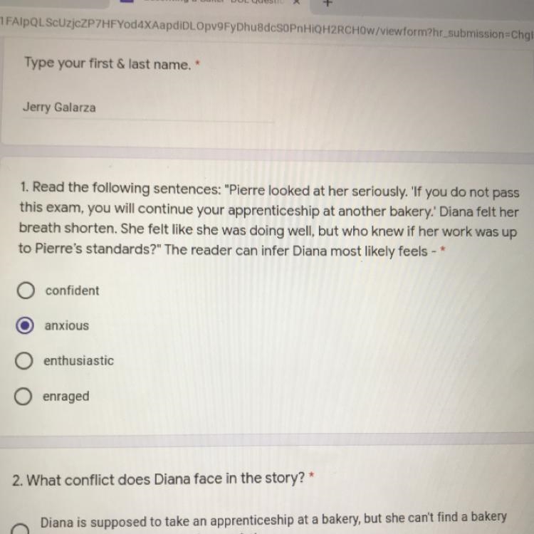 1. Read the following sentences: "Pierre looked at her seriously. 'If you do-example-1