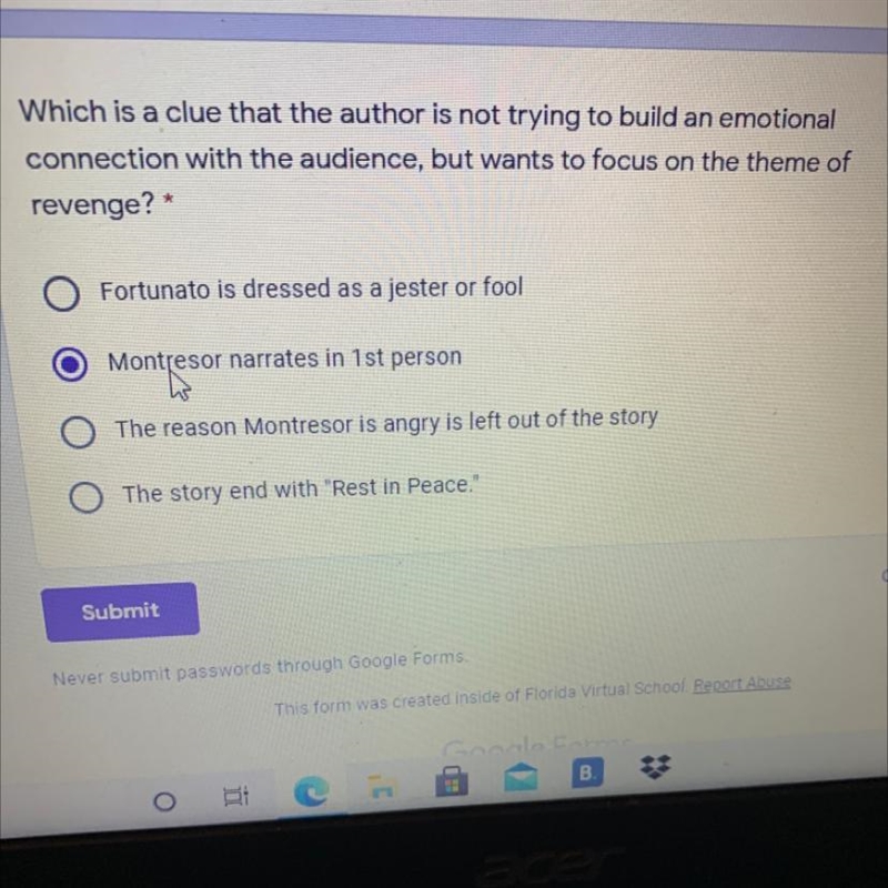 Which is a clue that the author is not trying to build an emotional connection with-example-1