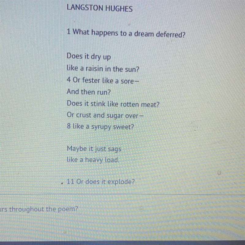 What literary device is used in the last line of the poem? A) allusion B) personification-example-1