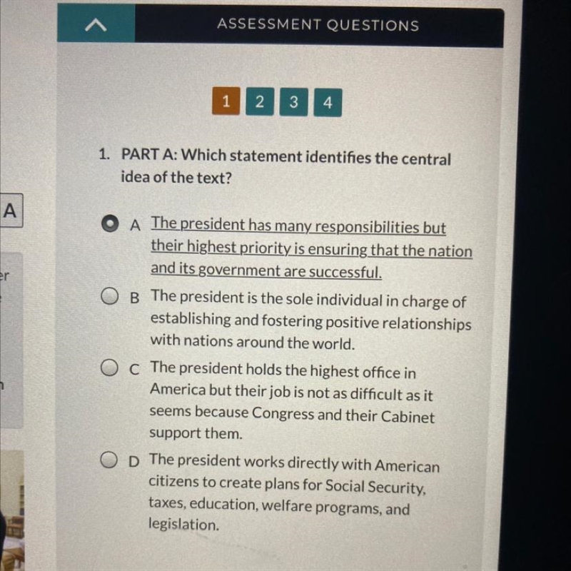 PART A: Which statement identities central idea of the text? ~i need the answer ASAP-example-1