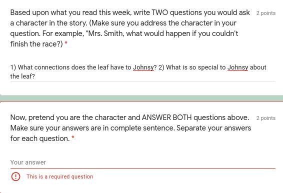 Pretend you were a book character (Boy), answer these 2 questions. Please! I have-example-1