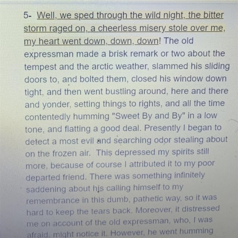 What does this highlighted and underlined description from Sec. 5 of "The Invalid-example-1