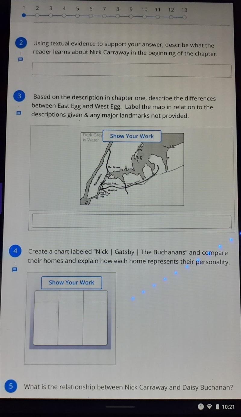 THE GREAT GATSBY using textual evidence to support your answers describe what the-example-1