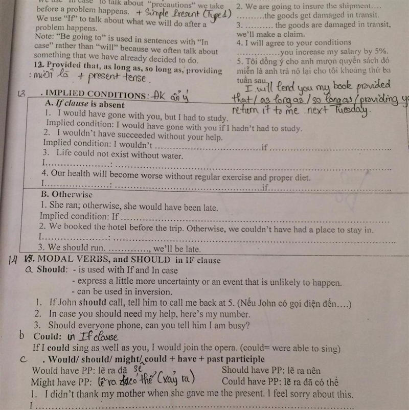 Condition sentences 1. He is talking as if/ as though I (be) a child. 2. He talked-example-1