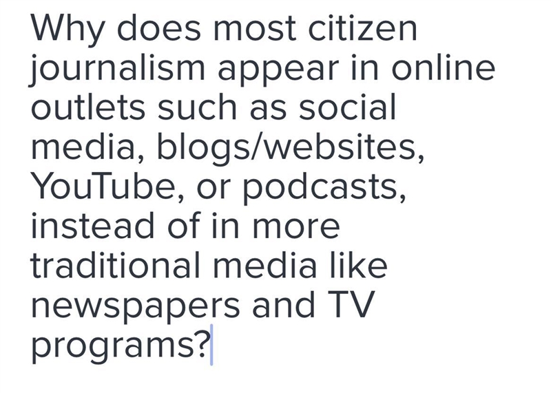 Can you answer this question for my journalism class?-example-1