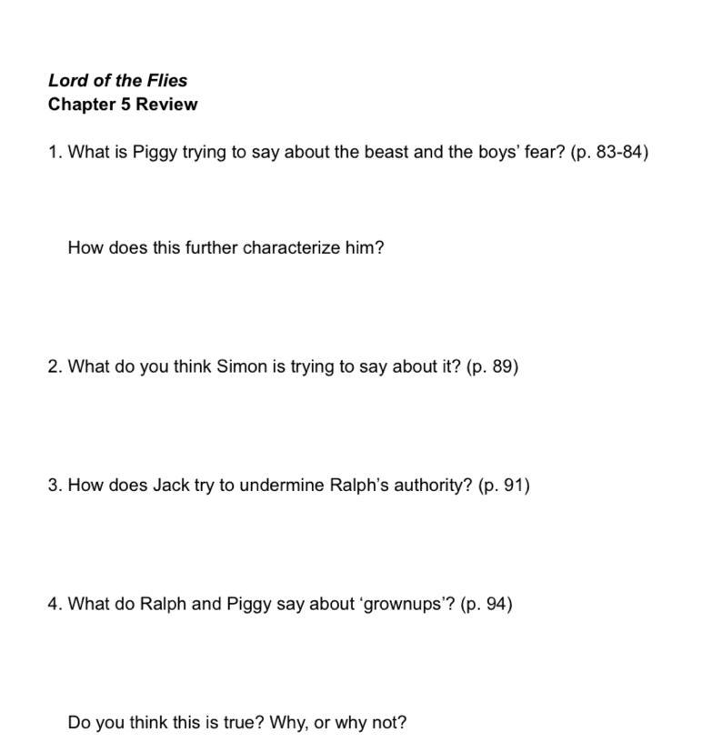 ￼ ￼I need help in question 3 it says How does Jack try to undermine Ralph’s authority-example-1