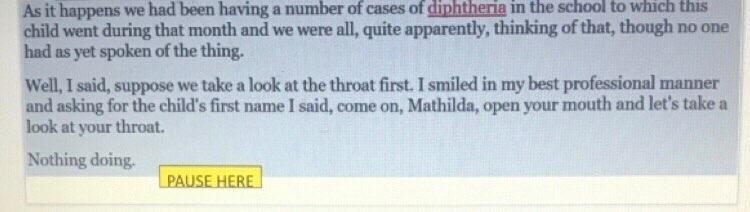 Diphtheria is a deadly medical condition. The doctor says they were all thinking of-example-1