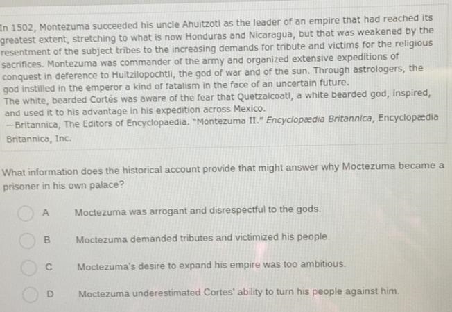 What information does the historical account provide that might answer why moctezuma-example-1