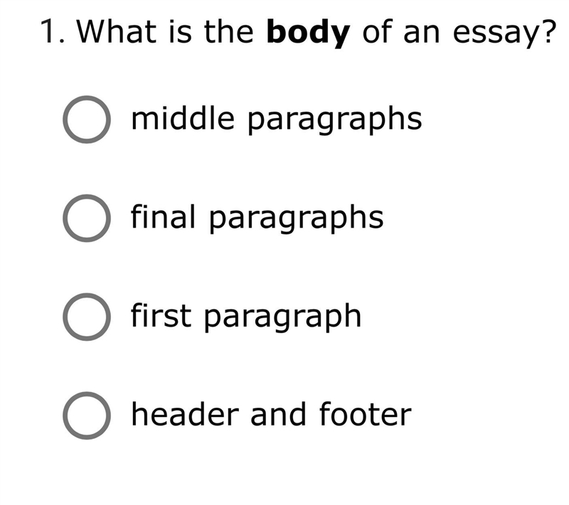 What is the body of an essay-example-1