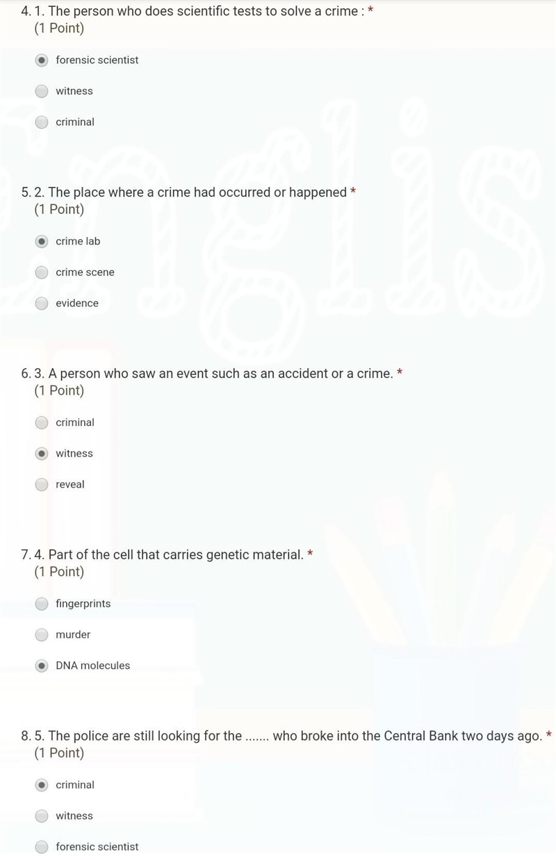 Hi, can you please check my answers? ​-example-1