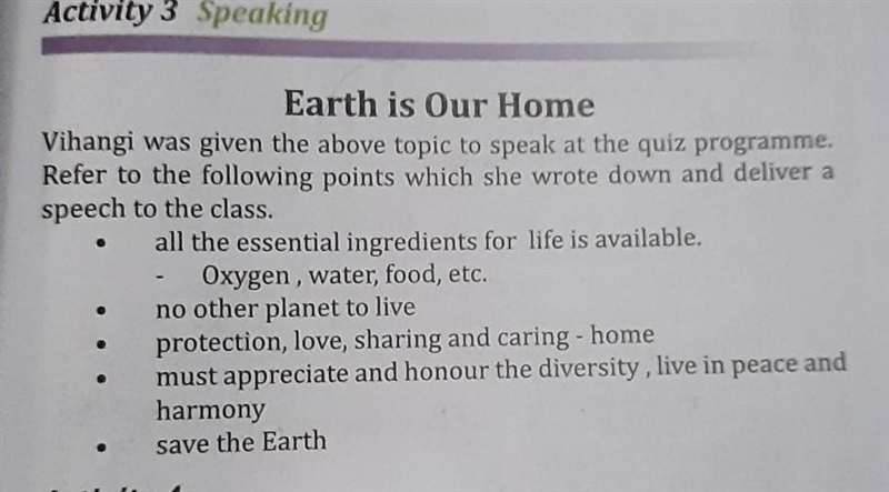 Earth is our home essay please help short essay iam grade 9 plese help today​-example-1