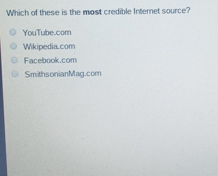 Which of these is the most credible internet source. Help me ​-example-1