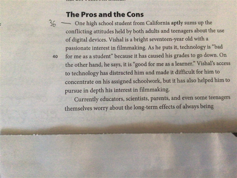 Reread lines 36-57. Explain how the cause-and-effect pattern of organization is used-example-1