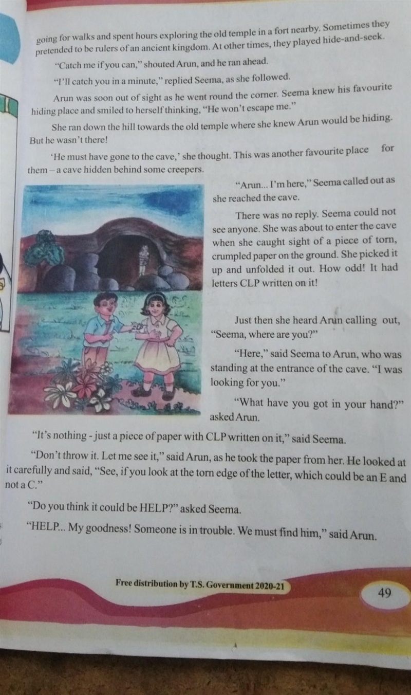 How did the children know that some was in trouble?​-example-1