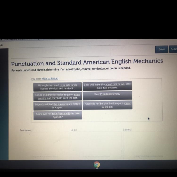 I need help with punctuation and Standard American English mechanics-example-1