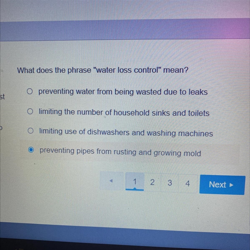 Plzzz help Read the excerpt from "Water Efficiency Strategies Water Loss Control-example-1