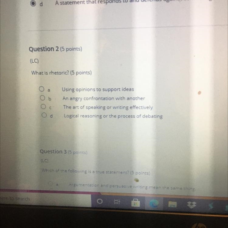 What is rhetoric? Question 2-example-1