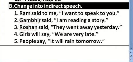 Change into indirect speech.Please anyone​-example-1