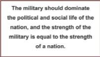 The passage refers to _____ ___? A. depression. B. appeasement. C. militarism. D. nationalism-example-1