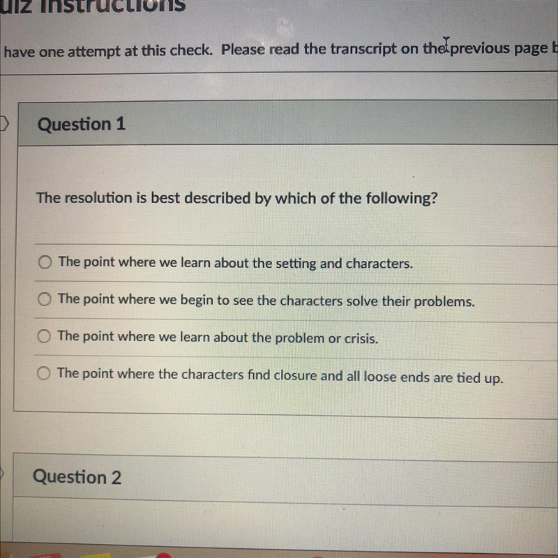 The resolution is best described by which of the following? Please help need answer-example-1