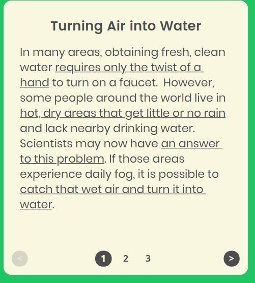 click the underline phrase that best supports the inference that some water is easy-example-1