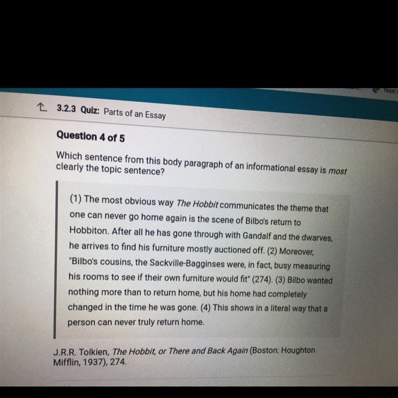 Someone plz help me :( A. Sentence 3 B. Sentence 2 C. Sentence 4 D. Sentence 1-example-1