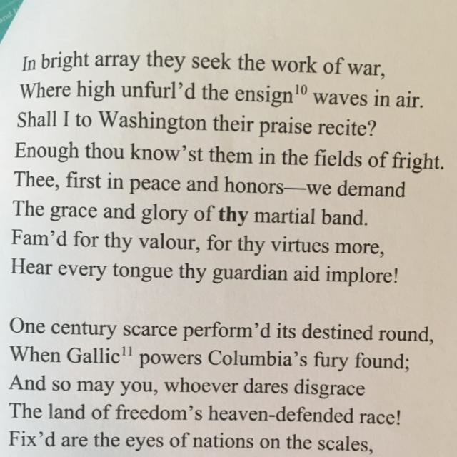 In stanza 3, who is "thy" referring to? Answer choices: Washington The Goddess-example-1