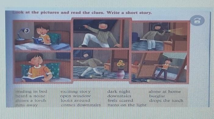 Write a short story in 100 to 120 words using the picture and the use provided ​-example-1