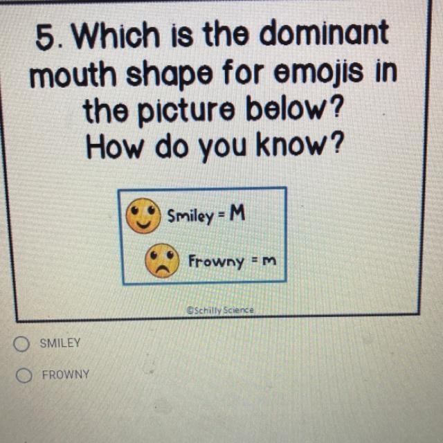 Which is the dominant mouth shape for emojis in the picture below? How do you know-example-1