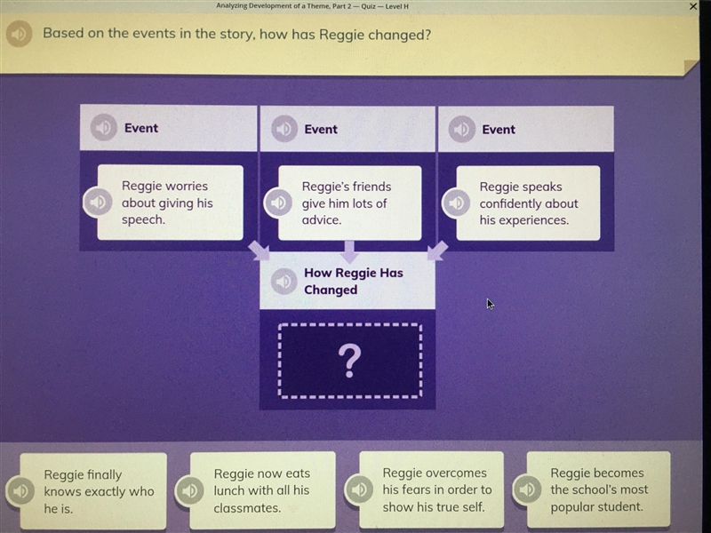 Based on the events in the story, how has Reggie changed?-example-1