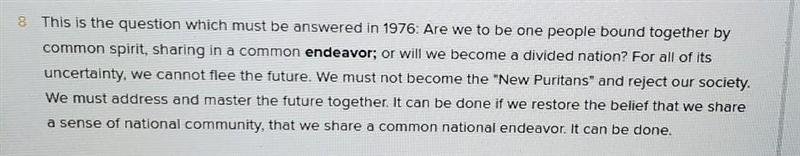 What does Jordan think might happen if Americans fail to "share in a common endeavor-example-1